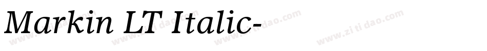 Markin LT Italic字体转换